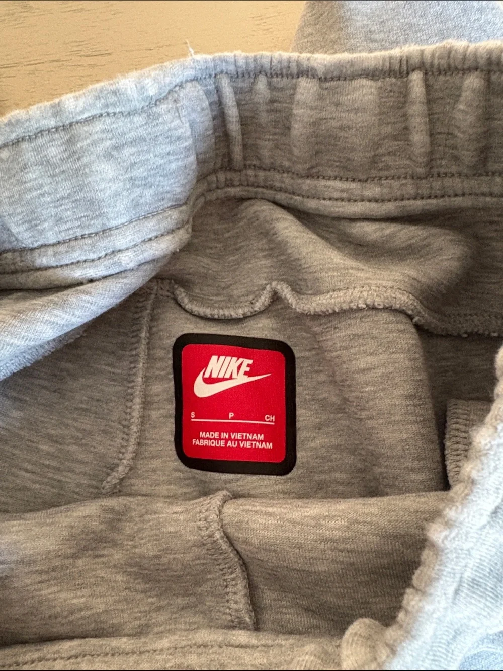 Nike Kids Light Gray Fleece Shorts with Black Drawstring